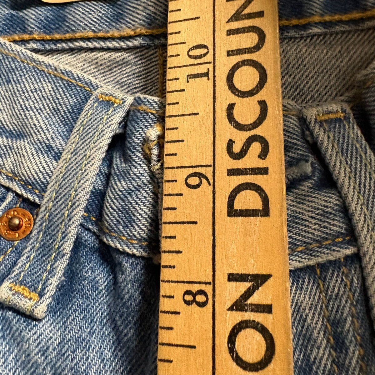 Levi's 501 Original High Rise Straight Leg Jeans Womens 24 x 30 Silver Stripe