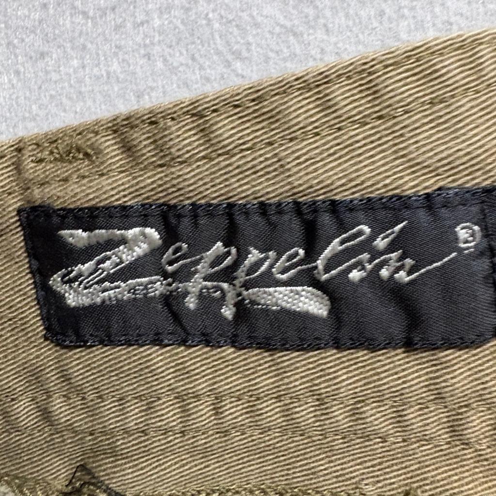 Vintage Zeppelin Pleated Chino Pants Womens 32 Brown Cotton High Rise Tapered