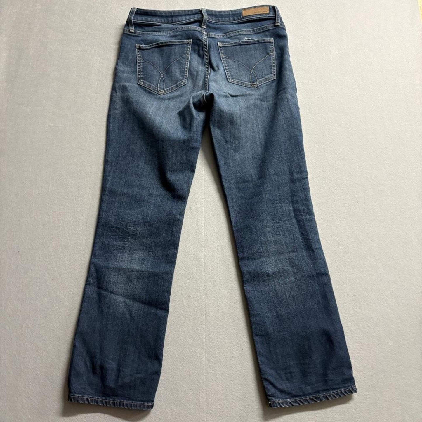 Calvin Klein Jeans Womens W30 L30 Straight Leg Blue Denim Stretch Pants