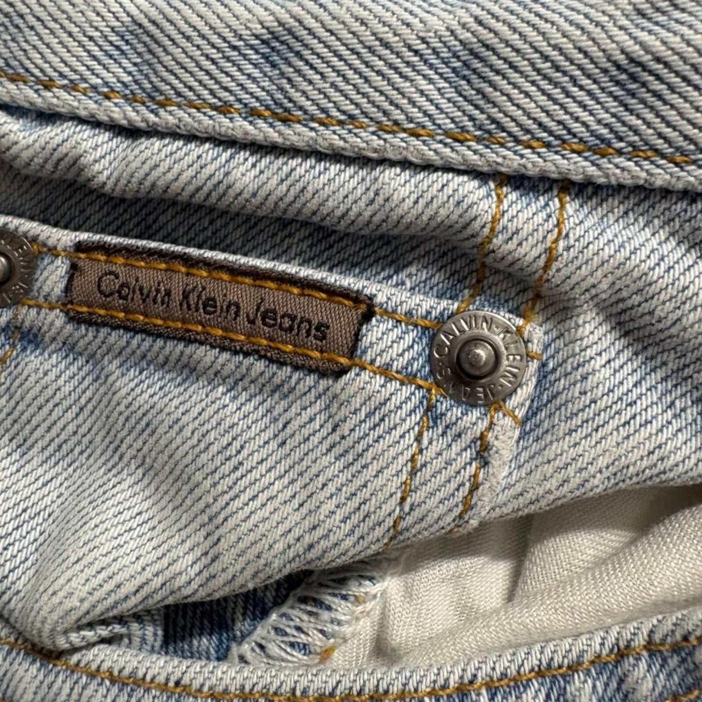 Vintage Calvin Klein Jeans Womens 10 Light Wash Denim High Rise Straight Leg