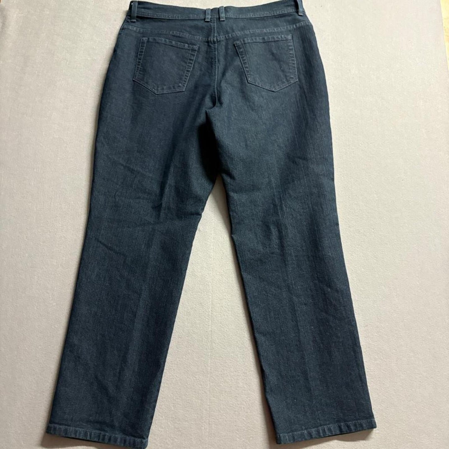 Gloria Vanderbilt Amanda Jeans Womens 16 Short Blue Denim Classic Fit Straight