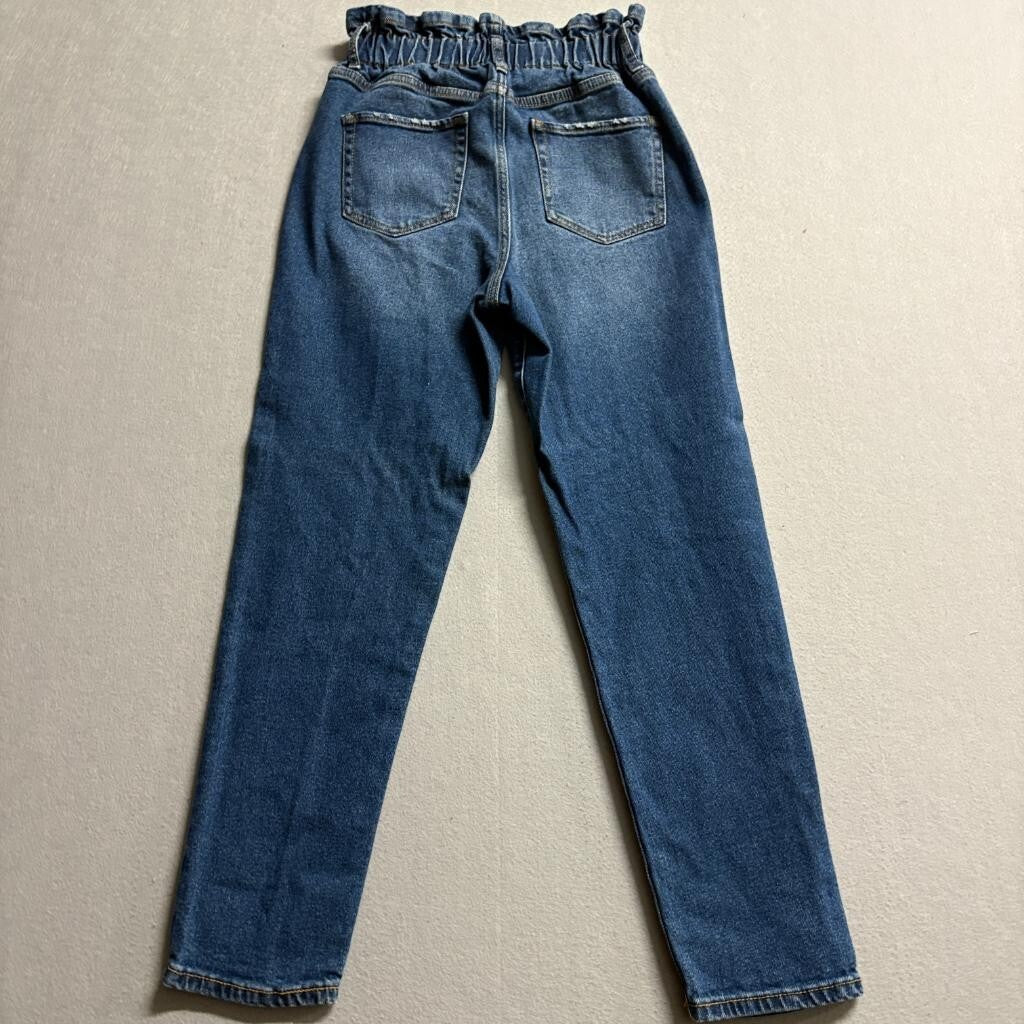 Wild Fable Paperbag Waist Jeans Womens Size 6 Blue Denim High Rise Tapered Leg