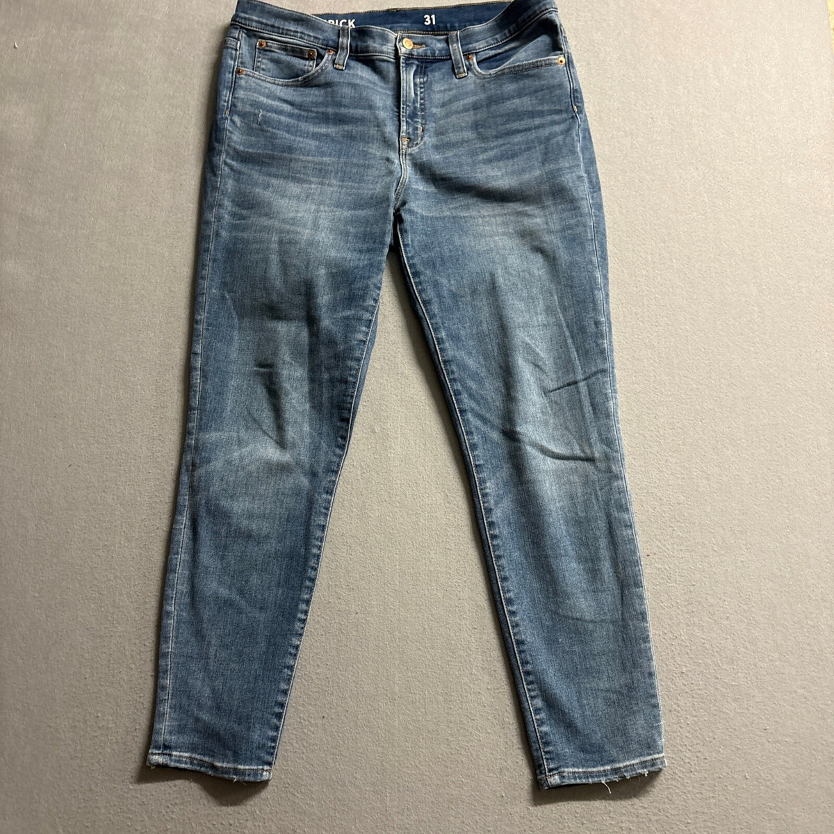 J.Crew Toothpick Skinny Jeans Womens 31 Blue Denim Stretch Ankle Inseam 28