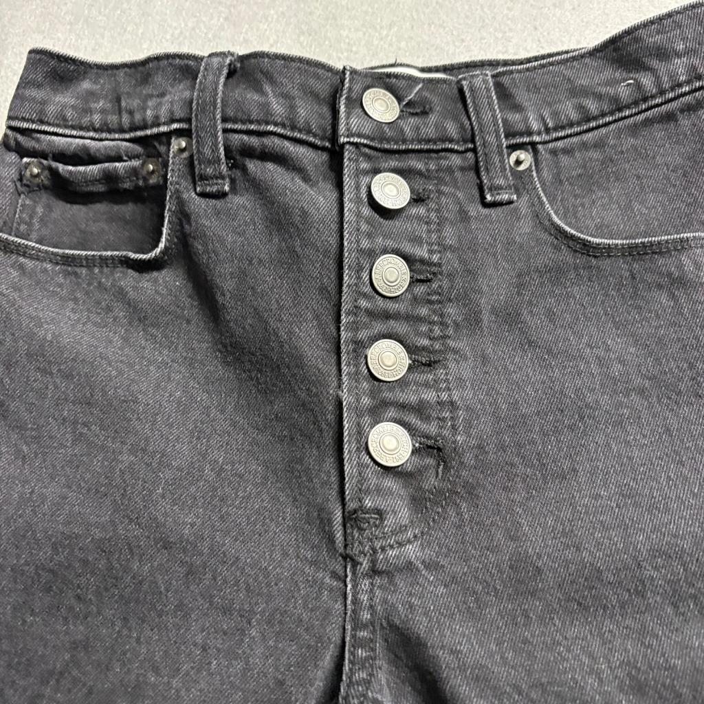 Abercrombie & Fitch The Skinny High Rise Jeans Womens 24/00s Black Button Fly