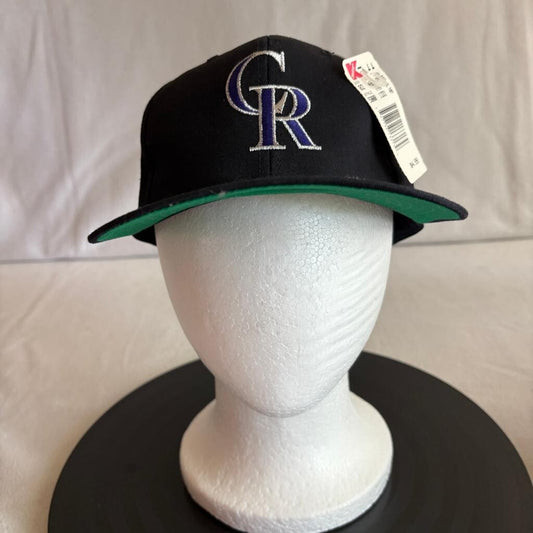 Colorado Rockies Vintage Snapback Hat Twins Enterprise MLB Kmart Tag Green Under