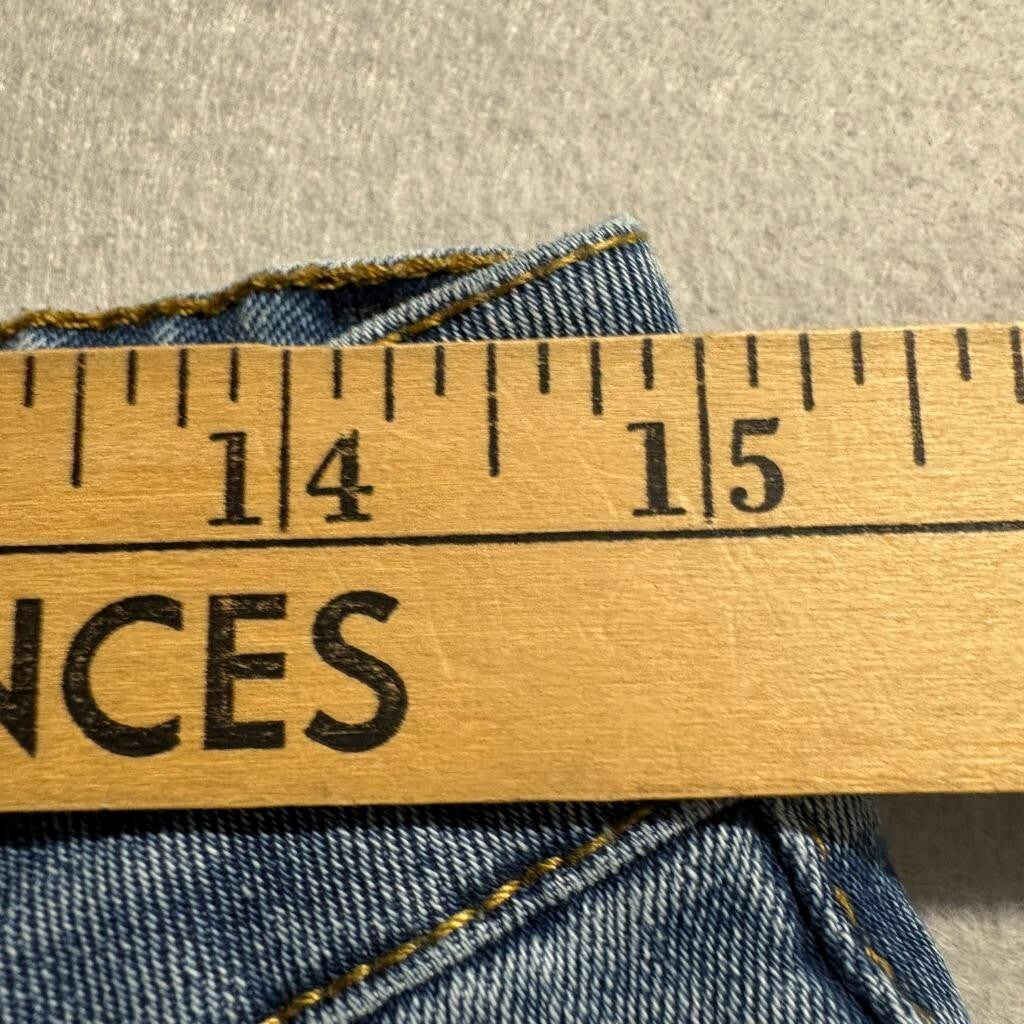 New York & Company Colorblock Jeans Womens 12 Blue Red Stripe Skinny Denim
