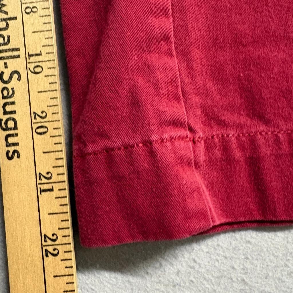 High Sierra Womens Red Cotton Denim Crop Jeans Size 6 Wide Leg Capris