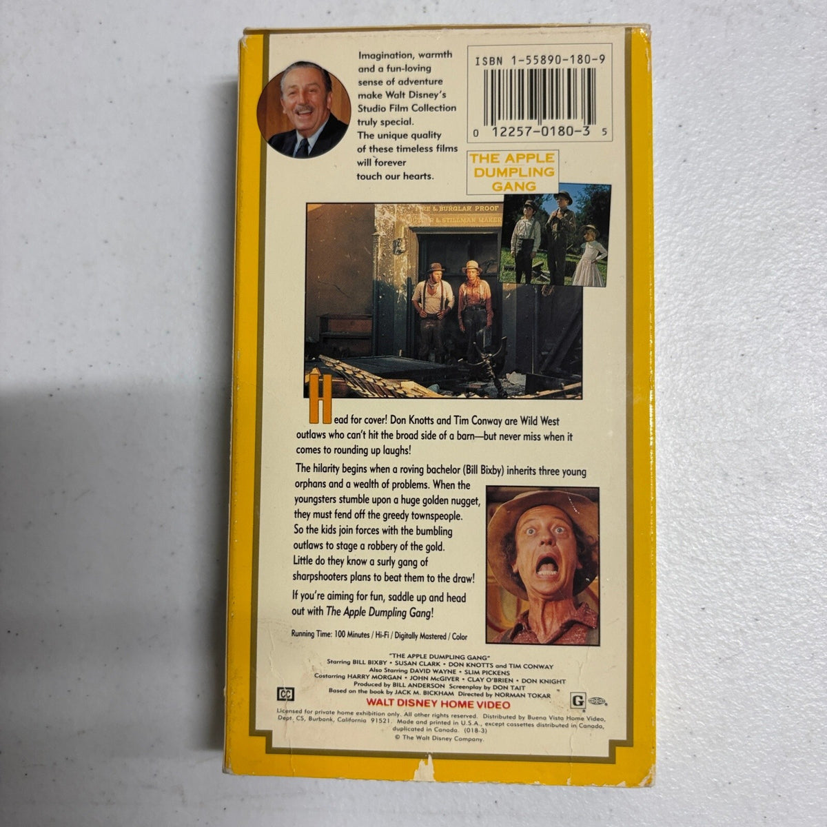 The Apple Dumpling Gang VHS Disney Studio Film Collection Don Knotts Tim Conway