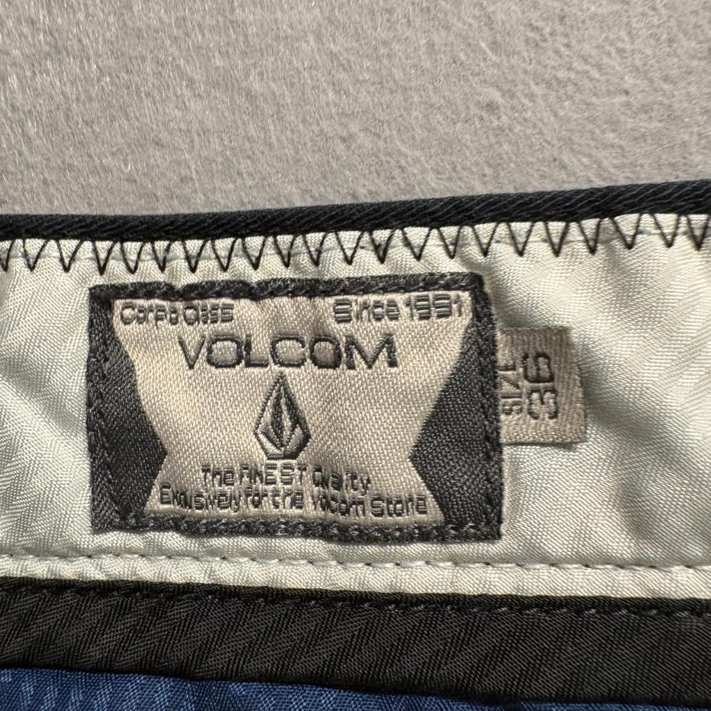 Volcom Frickin Modern Stretch Chino Shorts Mens 36 Black Cotton Blend Skate