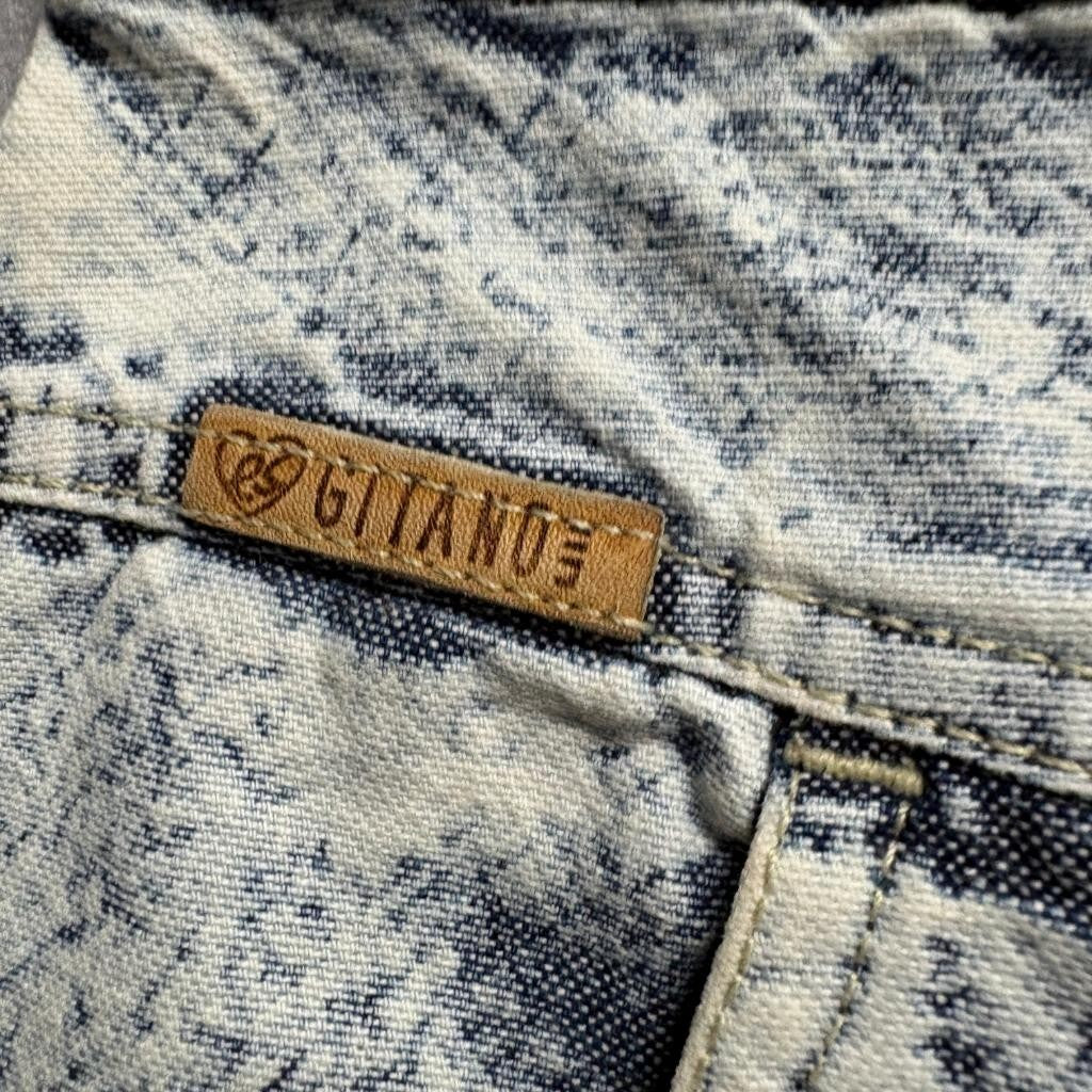Vintage Gitano Acid Wash Jeans Womens 6 Short High Rise Pleated Tapered Mom 80s
