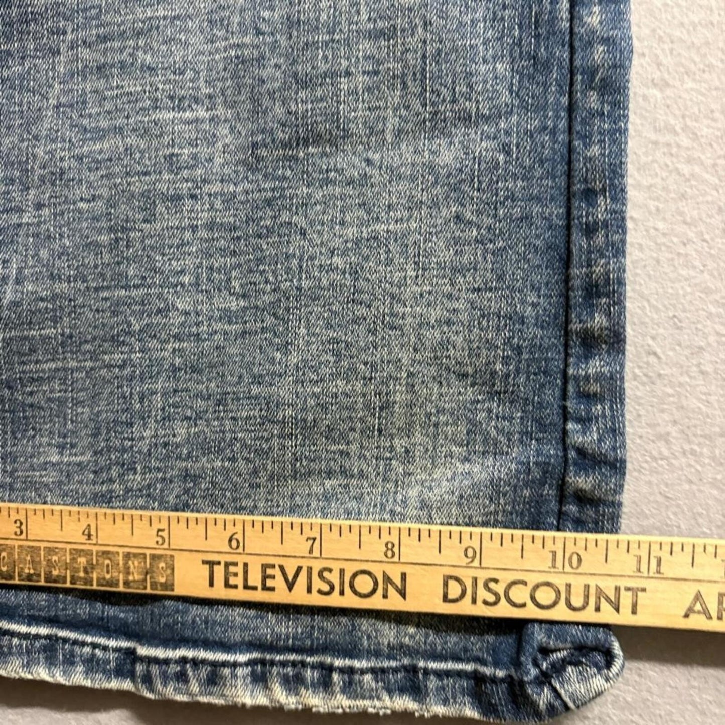 Seven7 Distressed Bootcut Jeans Womens Plus Size 24 Blue Stretch Denim