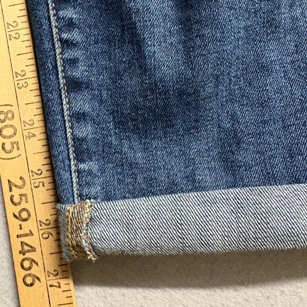 Joe's Jeans Womens 27 Distressed Boyfriend Straight Leg Blue Denim Cuffed