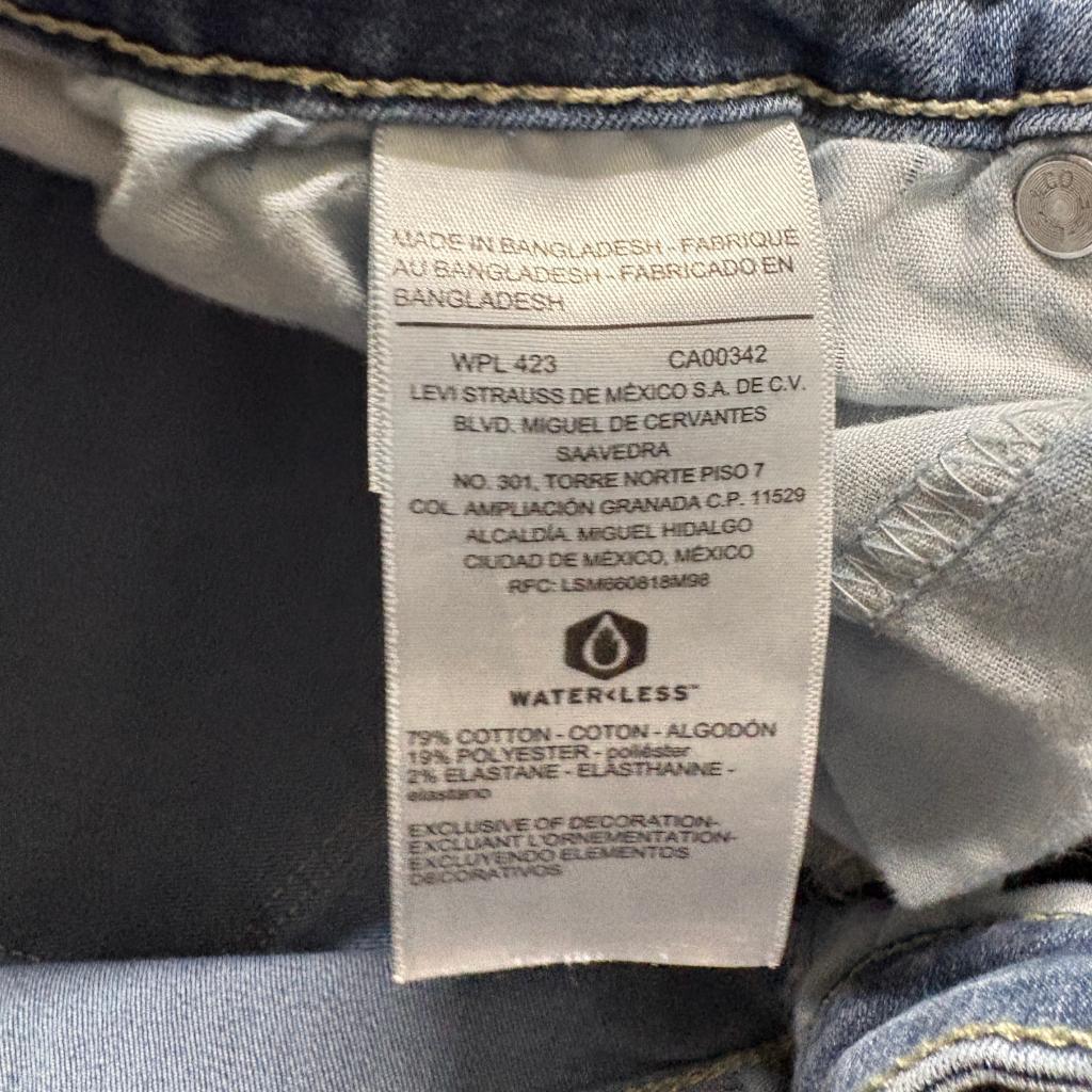 Denizen Levi's Mid Rise Skinny Jeans Womens 14 Medium Blue Stretch Denim