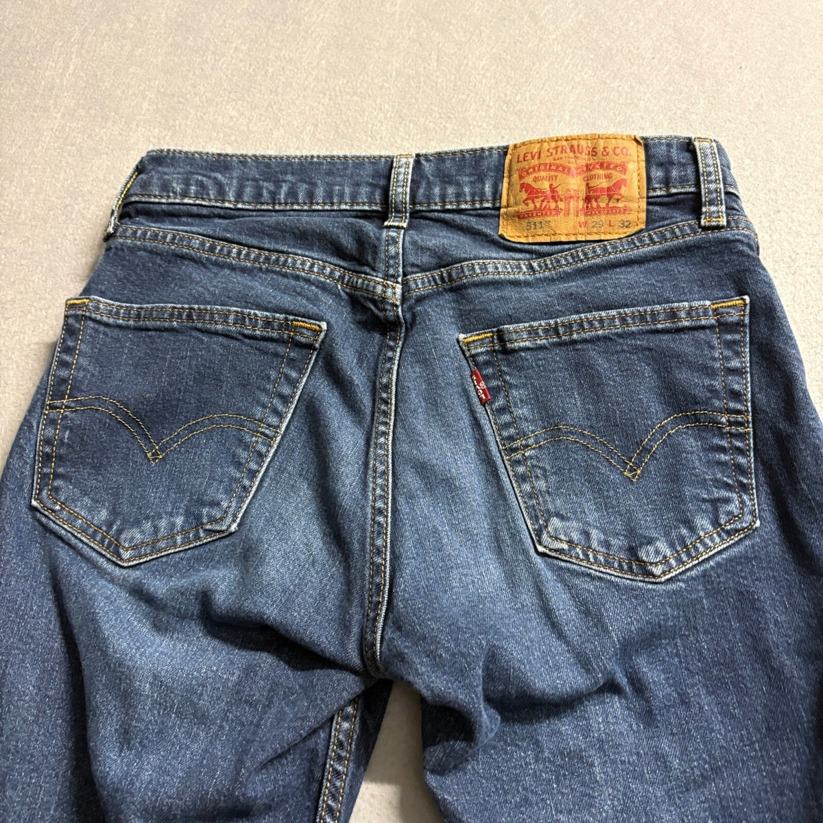 Levis 511 Slim Fit Jeans Mens W29 L32 Dark Blue Denim Straight Leg Pants