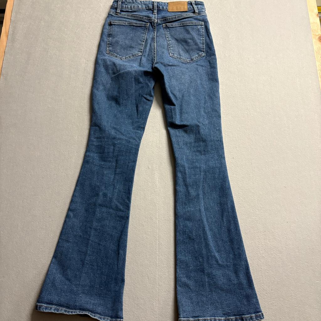 American Tall Chloe High Rise Flare Jeans Womens 27 x 35 Stellar Blue Wash Denim