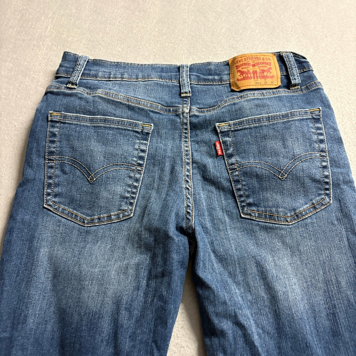 Levis 512 Slim Taper Jeans Boys Size 18 Reg Blue Denim Pants W29 x L29