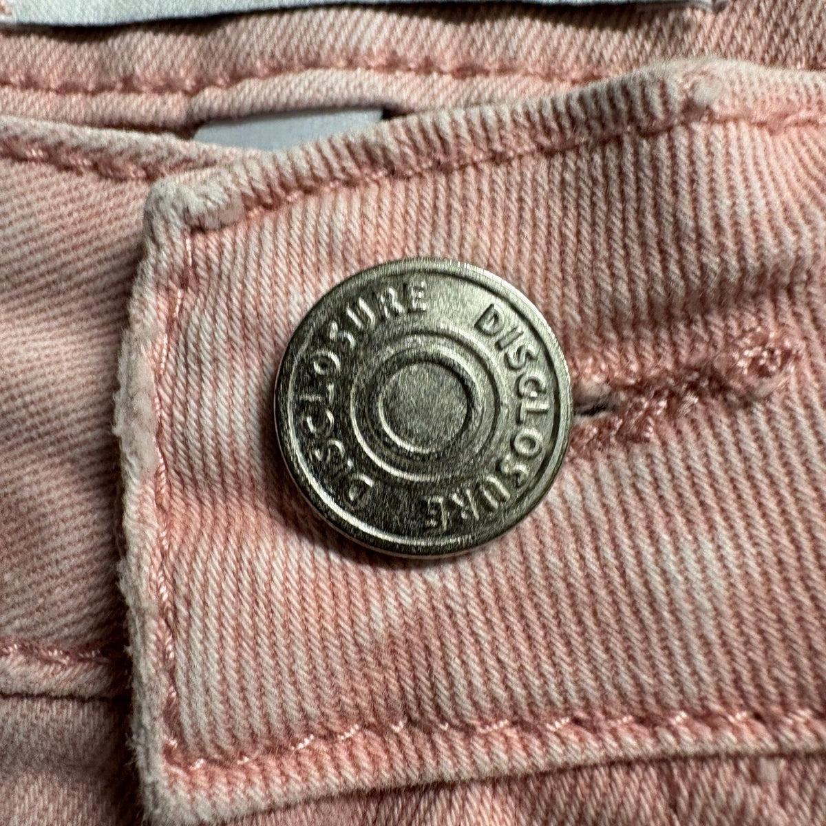 Disclosure Pink Wide Leg Cargo Jeans Womens Size 5/27 Stretch High Rise Denim