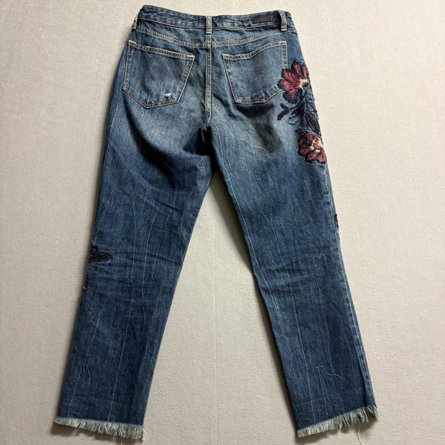 Abercrombie & Fitch Annie High Rise Girlfriend Jeans Womens 27/4 Distressed Blue