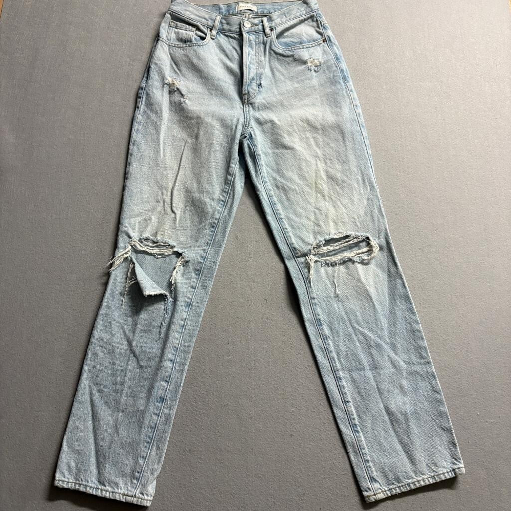 PacSun Dad Jean Womens Size 28 Light Wash Distressed Ripped Denim High Rise