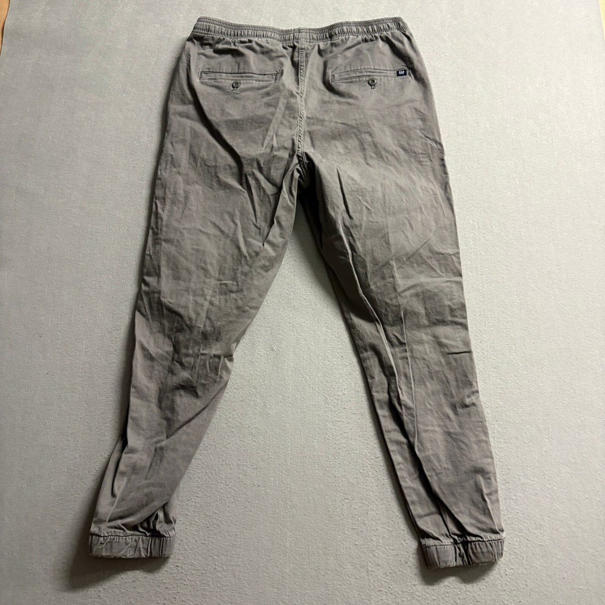 GAP Mens Jogger Pants Medium Gray Cotton Blend Stretch Elastic Waist Casual