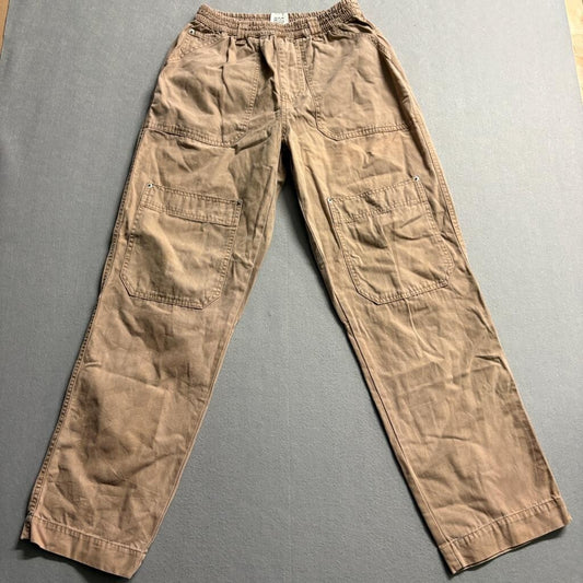 BDG Urban Outfitters Womens Medium Brown Canvas Cargo Pants Elastic Waist