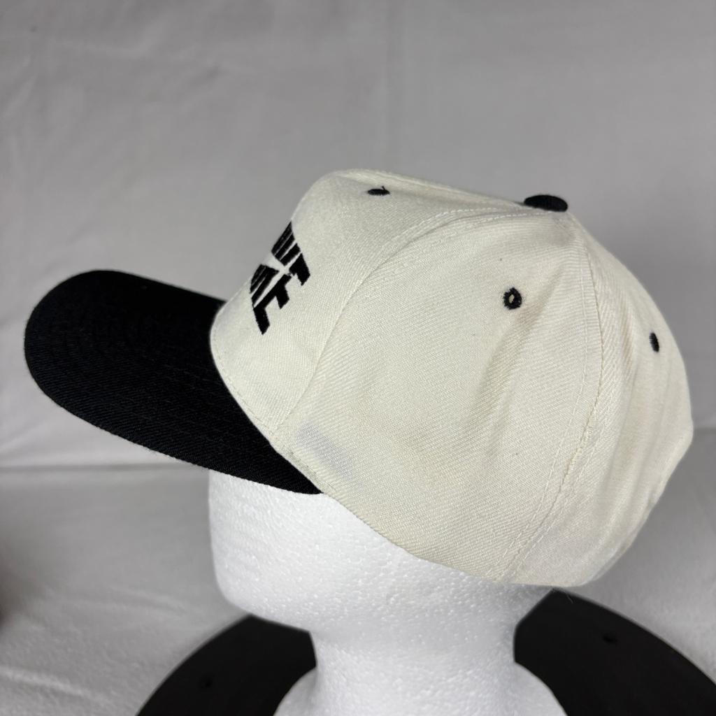 Vintage Nike Air Snapback Hat Kee & Ed Off White Black Wool Blend Cap