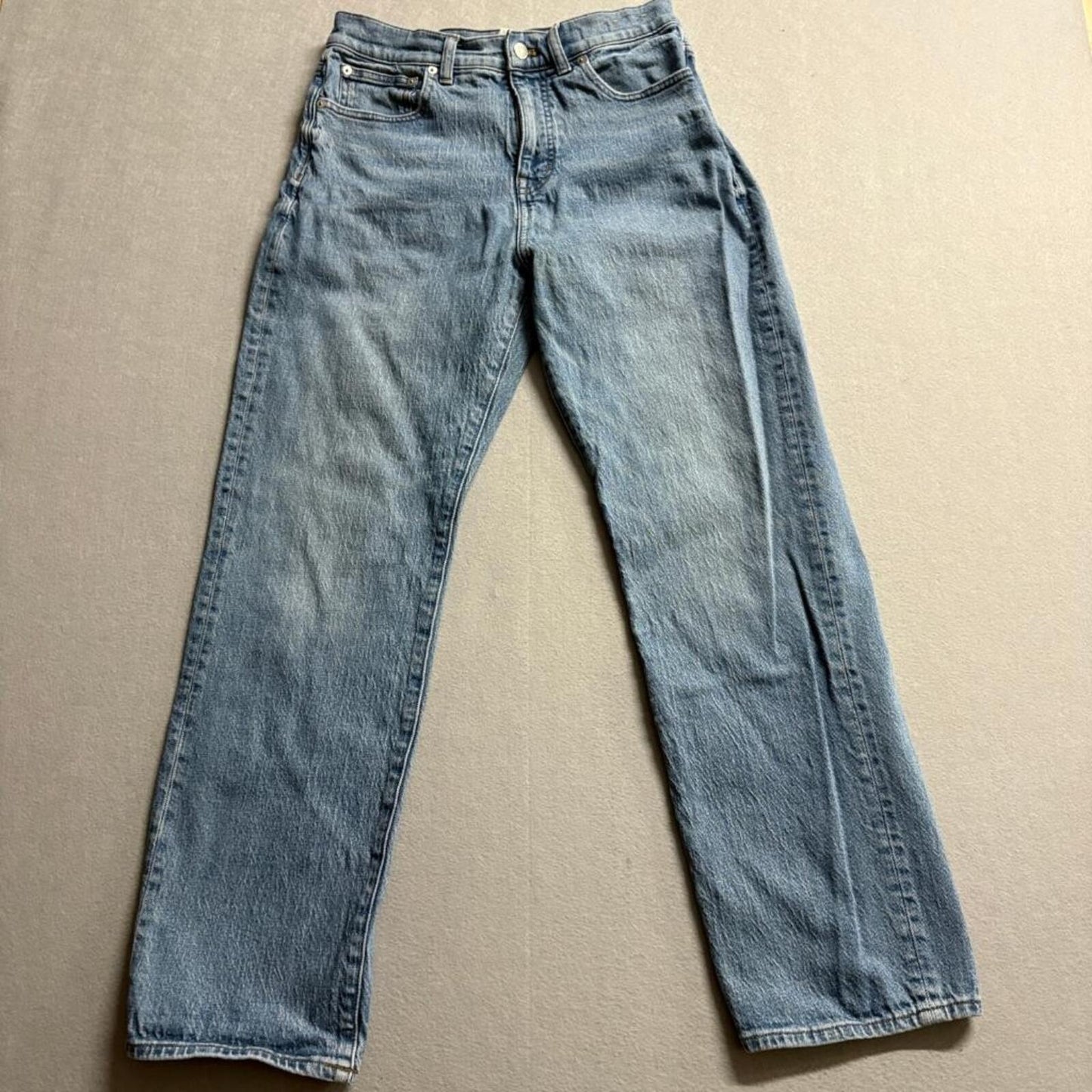 Madewell The 90s Straight Jeans Womens Size 28 Medium Wash Blue Denim