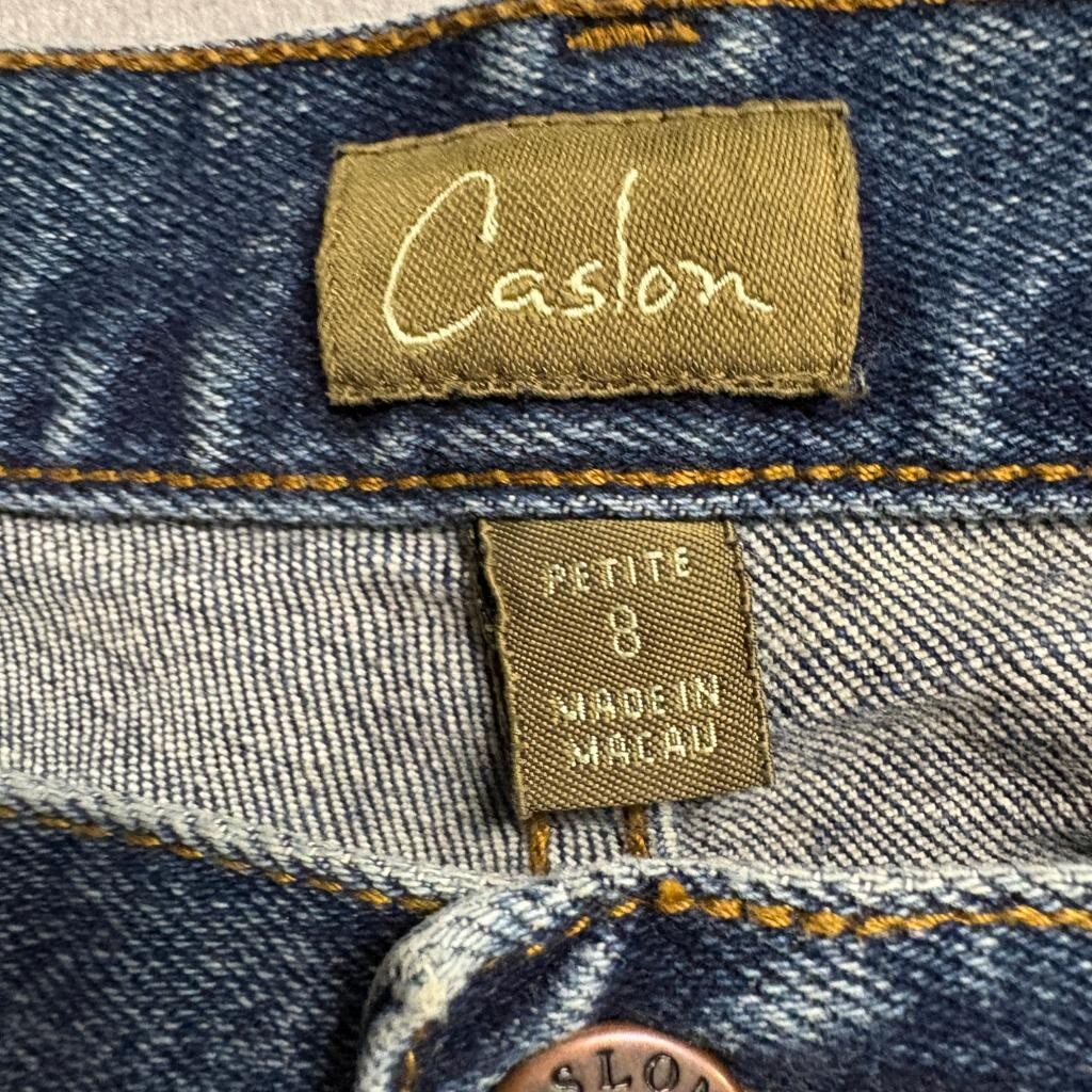 Caslon Straight Leg Jeans Womens 8 Petite Blue Denim Stretch High Rise Macau