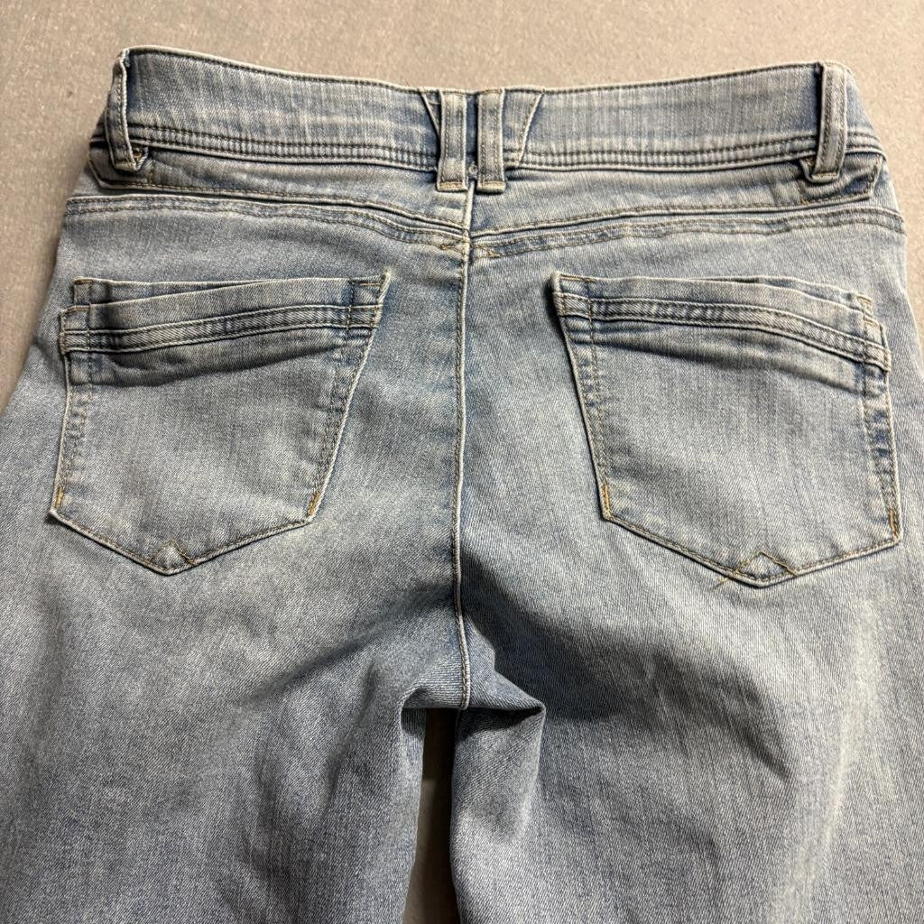 Democracy Ab Technology Jeans Womens 6 Light Wash Stretch Straight Leg Blue