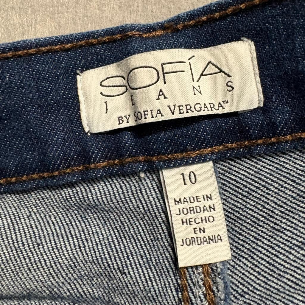 Sofia Jeans by Sofia Vergara Melisa Flare Jeans Womens Size 10 Dark Wash Blue
