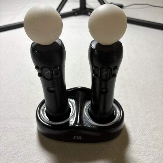 CTA Dual Charging Dock with 2 Sony PS Move Controllers PlayStation 3 4 VR