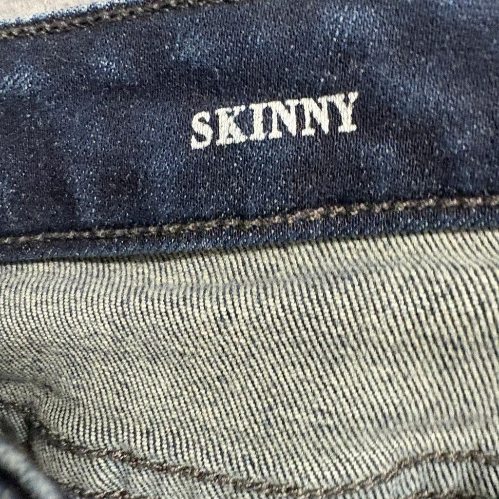 Liverpool Los Angeles Skinny Jeans Womens 14/32 Eco Logical Dark Acid Wash Blue