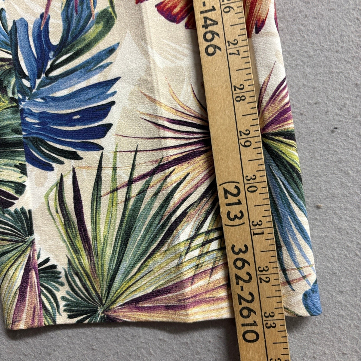 Chico's Tropical Palm Leaf Print Cropped Ankle Pants Womens Size 0.5 US