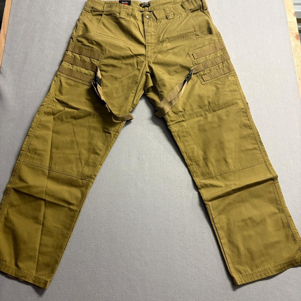 SpryTac Tactical Cargo Pants Mens 38x32 Coyote Brown Ripstop Combat Utility