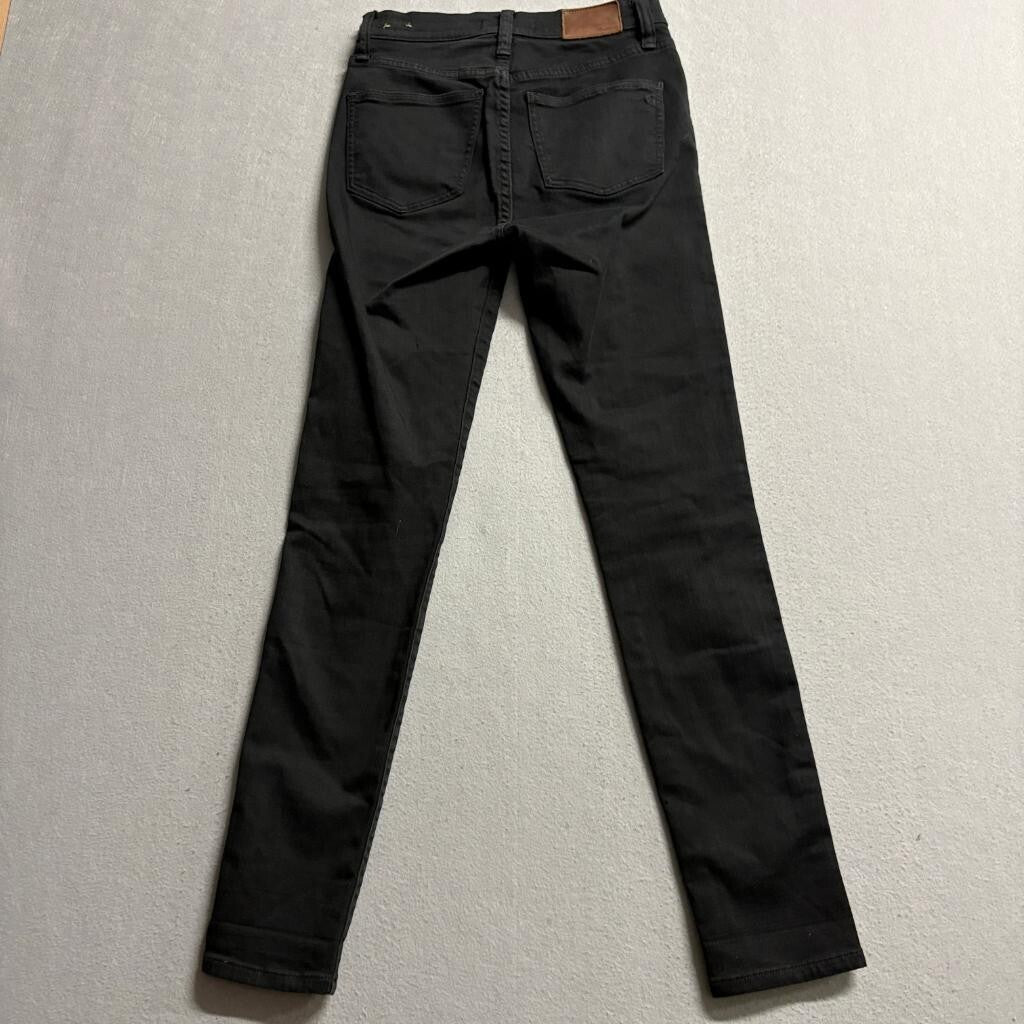 Madewell 10 High Riser Skinny Skinny Jeans Womens 25 Black Stretch Denim