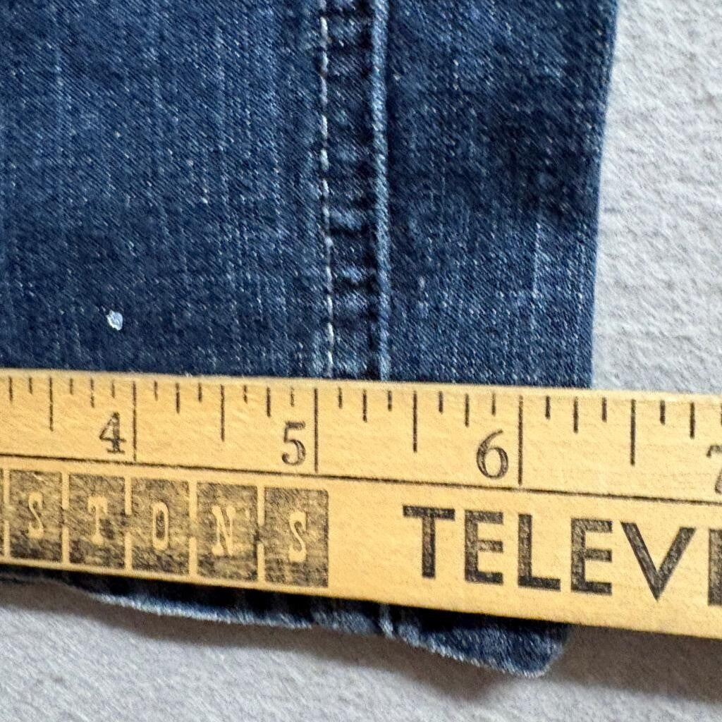 Tyteo Distressed Jeans Womens 13 Blue Denim Paint Splatter Low Rise Stretch