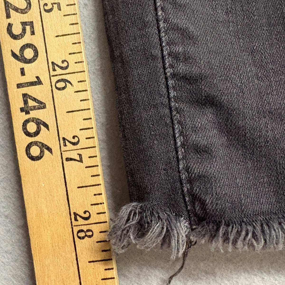 Madewell 10 High Rise Skinny Jeans Womens 25 Black Raw Fringe Hem Button Fly