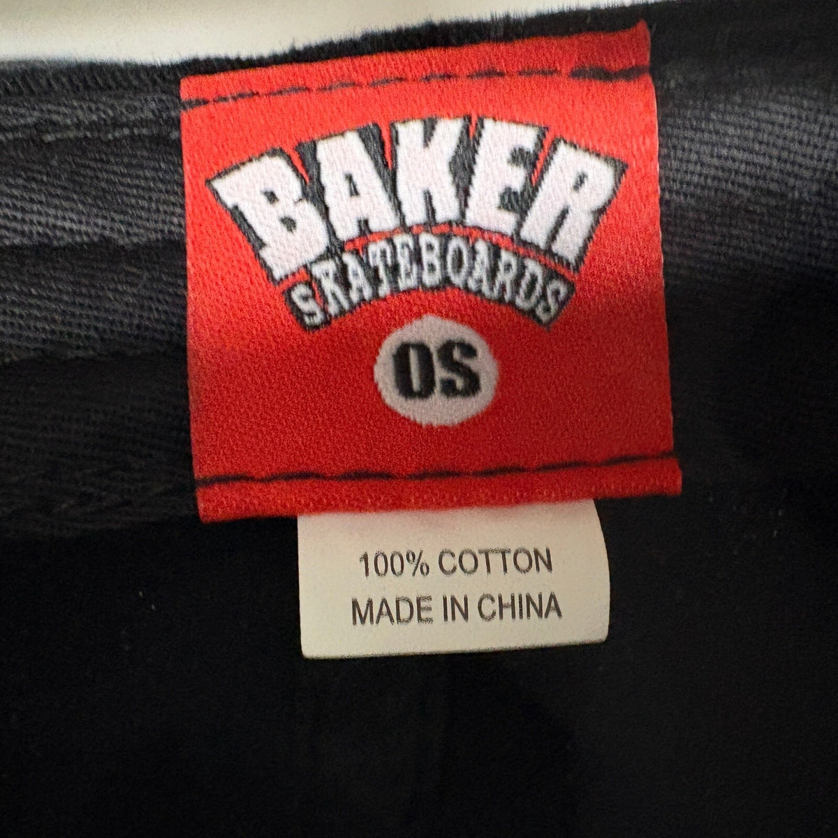 Baker Skateboards Grim Reaper B Logo Snapback Hat Mens One Size Black Cotton - Photo 6