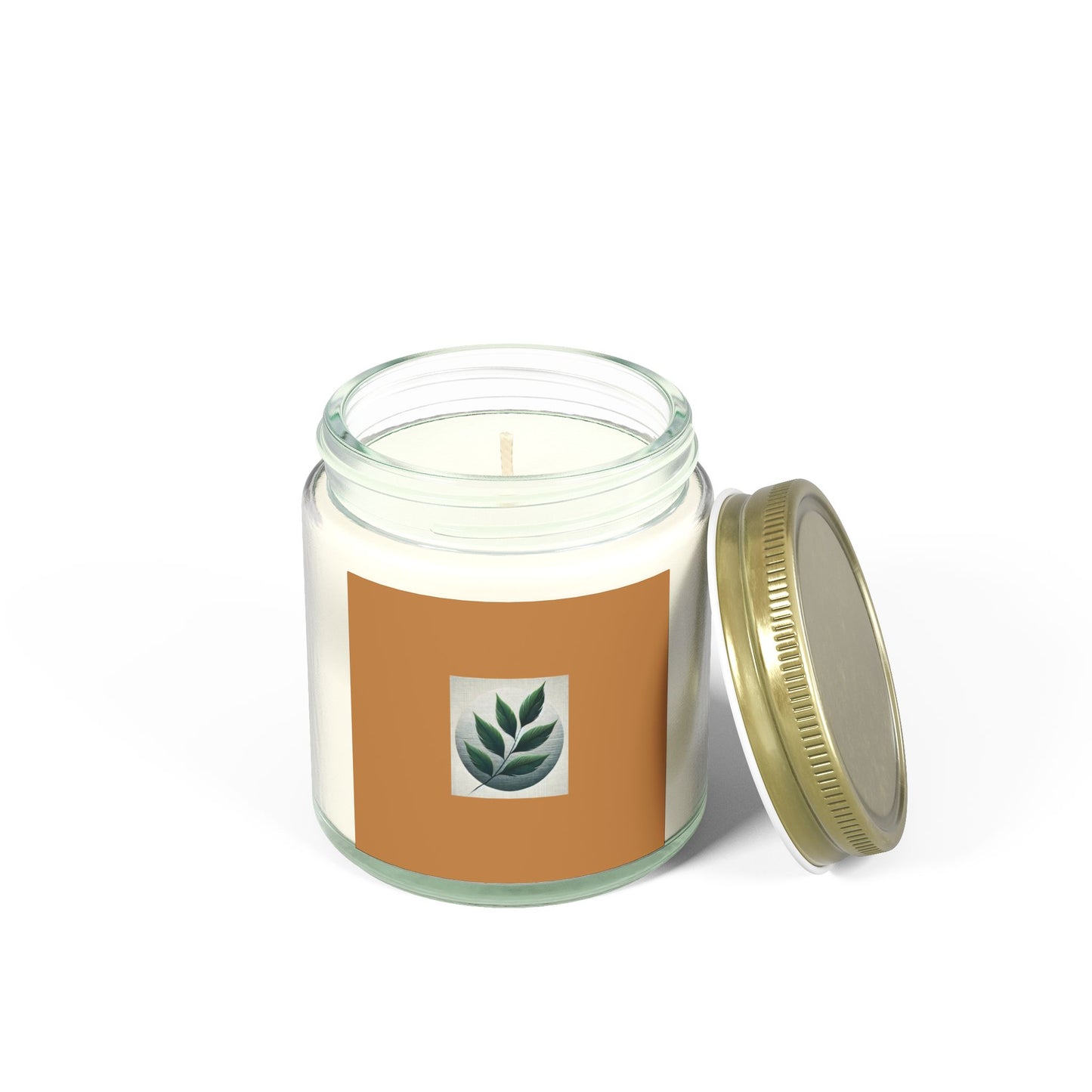 Leaf Art Scented Candles, Coconut Apricot Wax (4oz, 9oz)