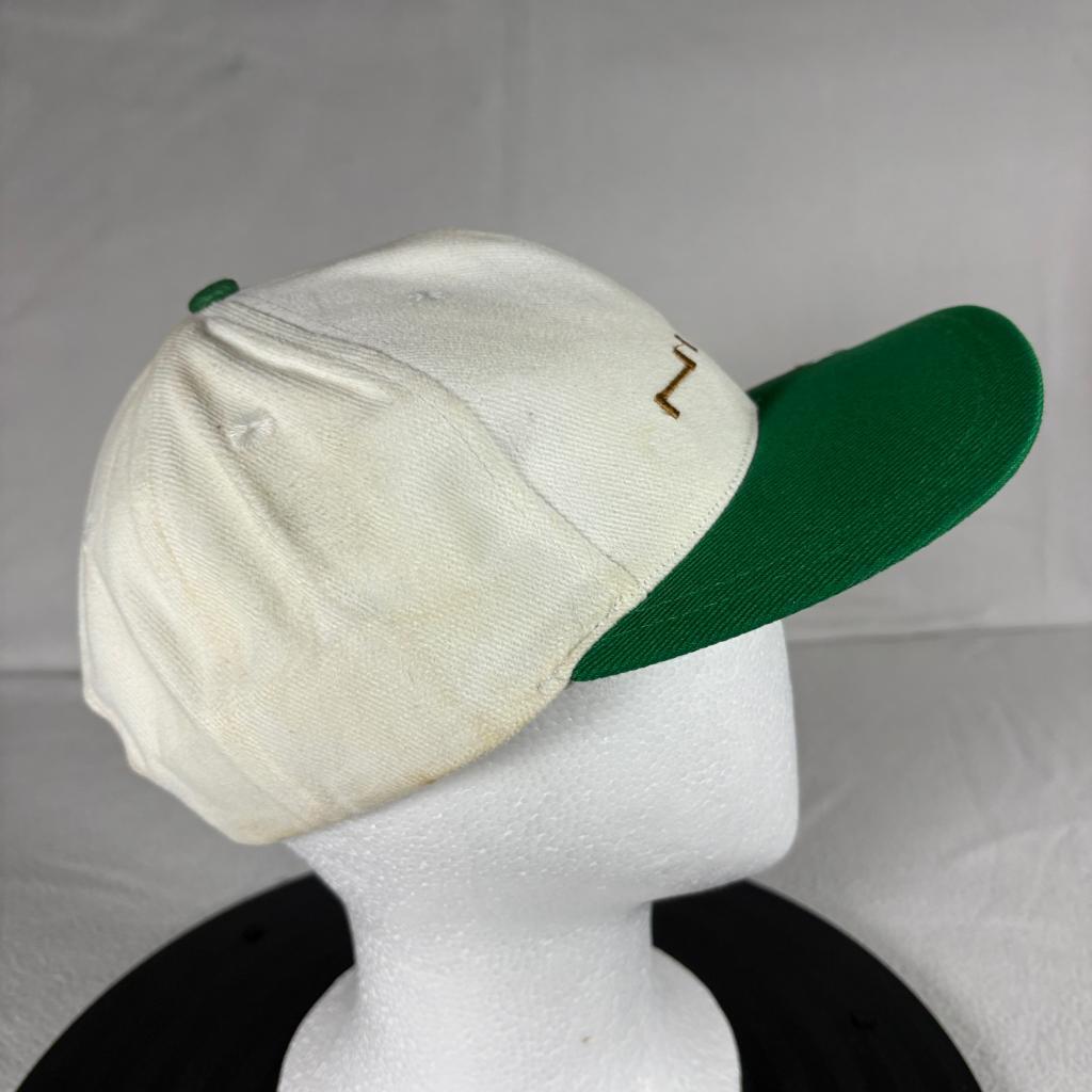 Nike Vintage Snapback Hat White Green Gold Embroidered Swoosh Cap