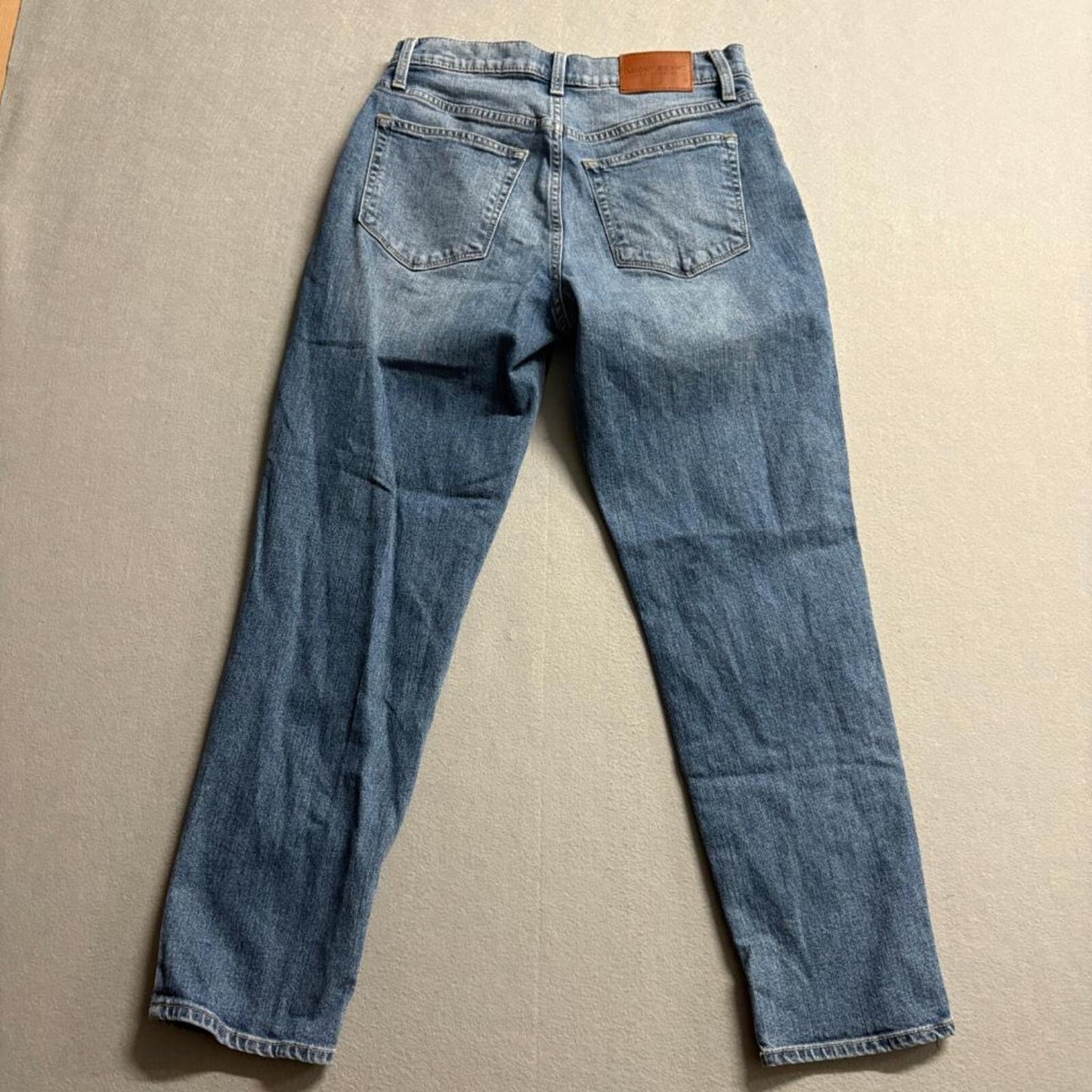 Lucky Brand Drew High Rise Mom Jeans Womens Size 4 27 Ankle Distressed Blue
