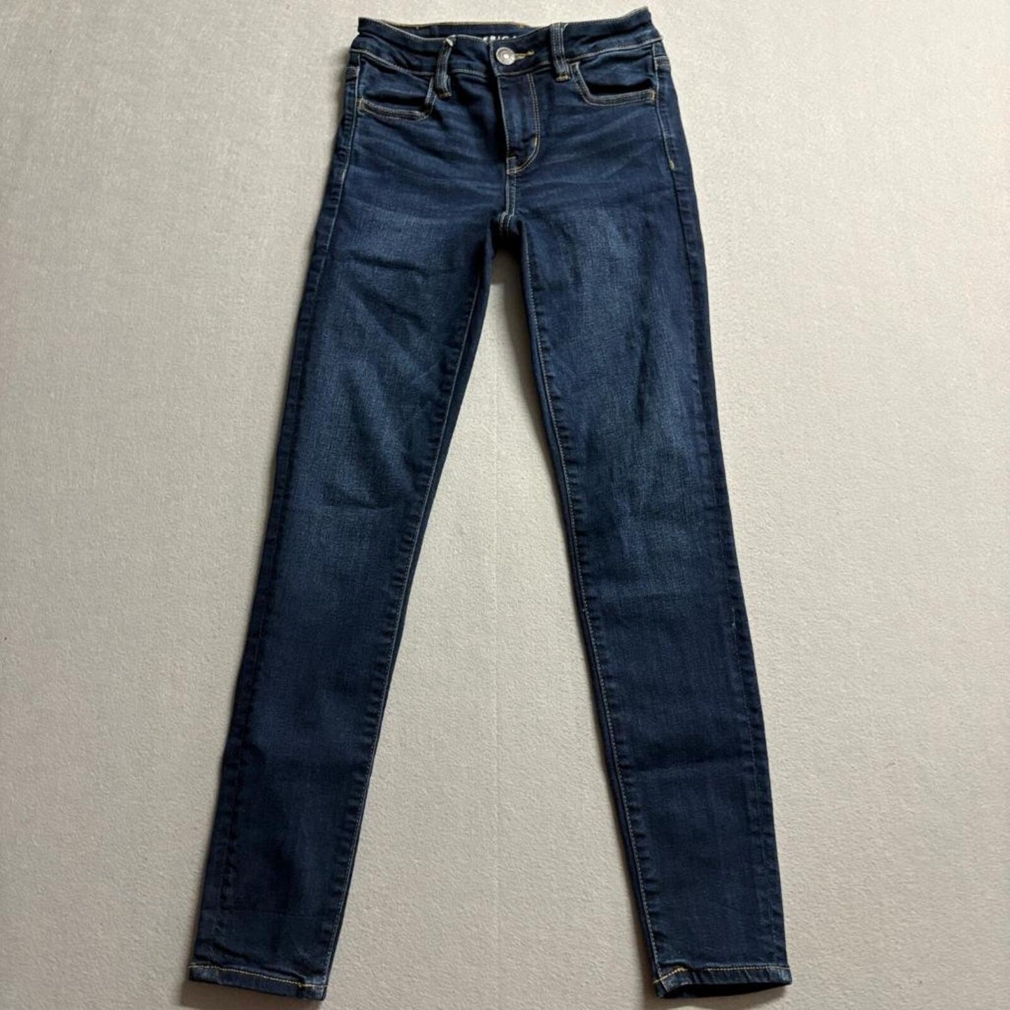 American Eagle Next Level Stretch Jegging Jeans Womens Size 0 Regular Dark Wash
