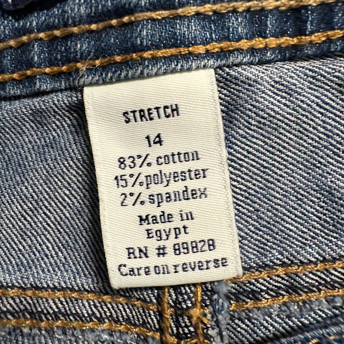 Croft & Barrow Denim Capri Jeans Womens 14 Blue Stretch Cuffed Crop Mid Rise