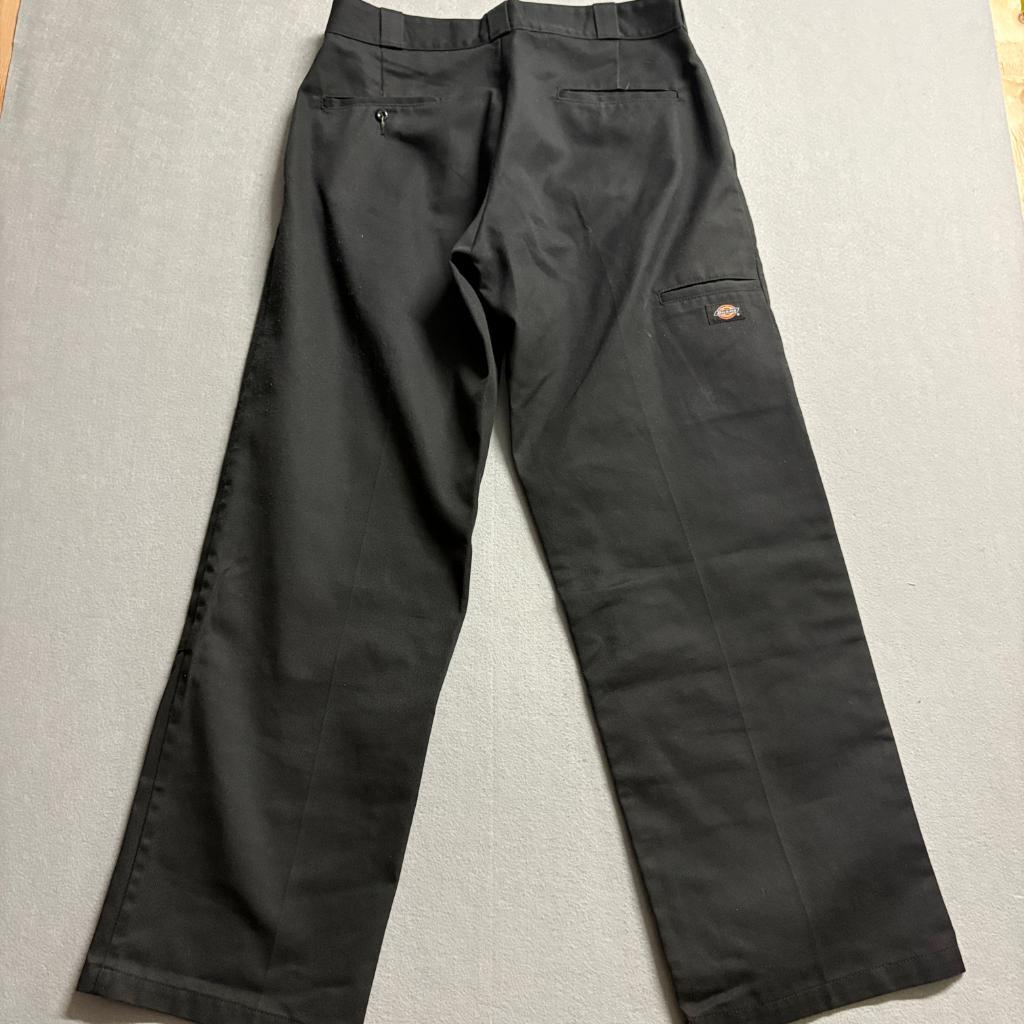 Dickies 85283 Loose Fit Double Knee Work Pants Mens 34x32 Black Cargo Utility