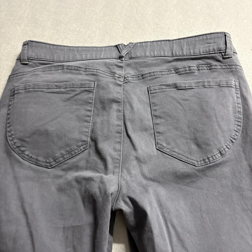 Democracy Ab Technology Jeans Womens 12 Gray Crop Stretch Denim Pants