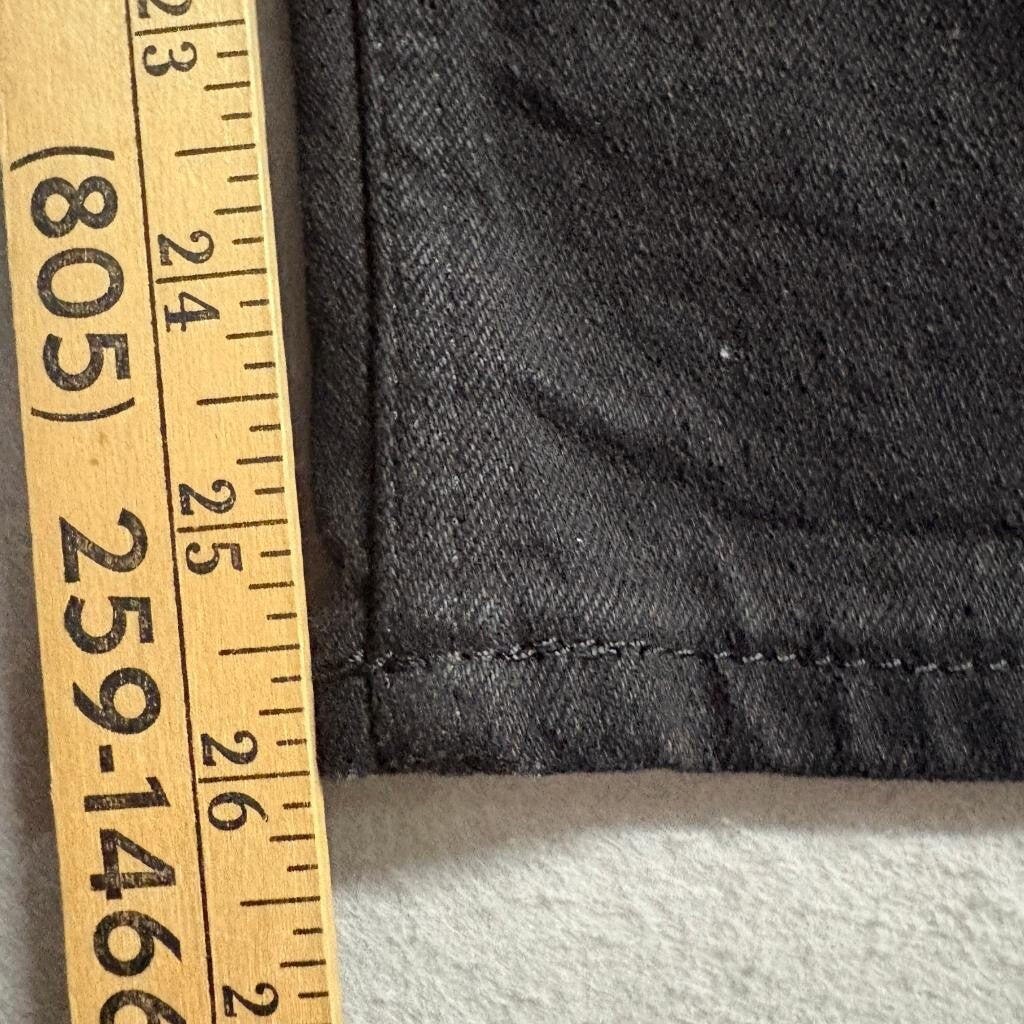 NA-KD Straight High Waist Cropped Jeans Womens Size 34 Black Denim
