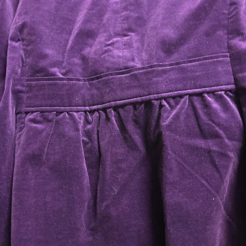 Talbots Velvet Blazer Womens 20W Purple Paisley Lined One Button Jacket Plus