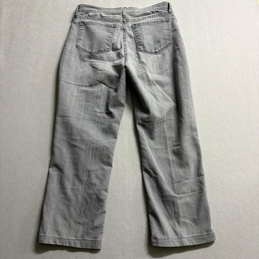 NYDJ Not Your Daughters Jeans Womens 14P Gray Lift Tuck Straight Leg Denim