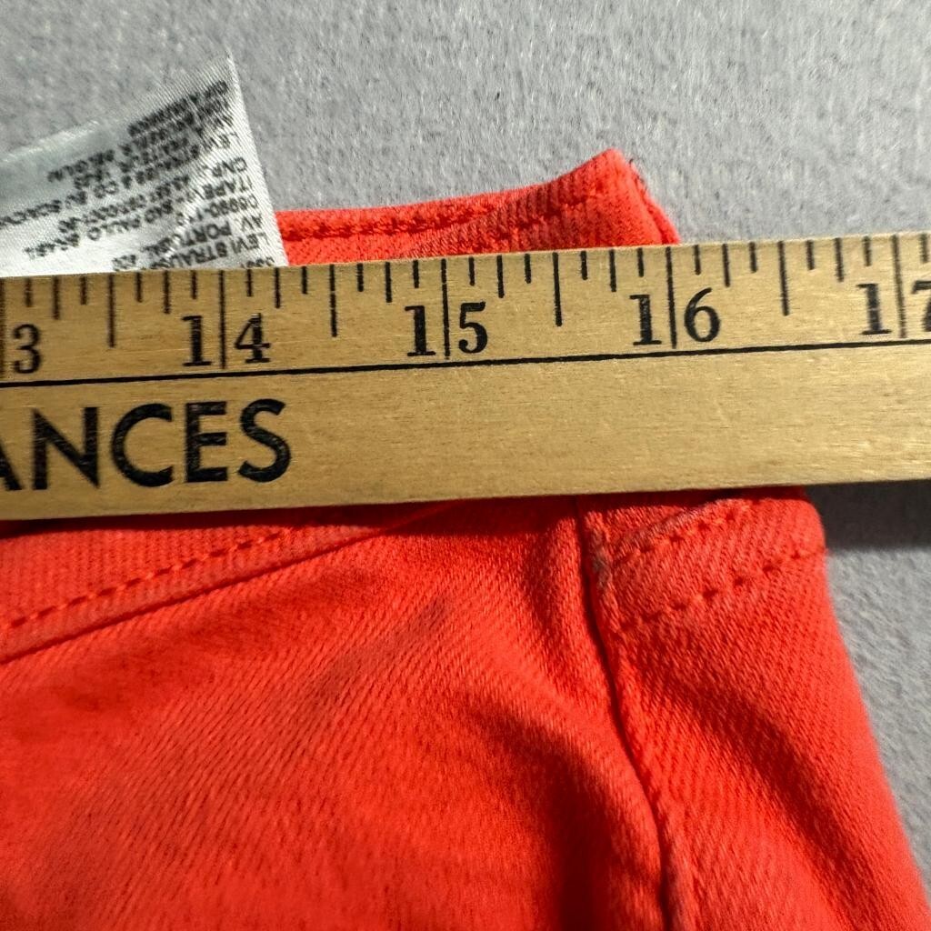 Levis 31 Legging Jeans Womens 31 Red Orange Stretch Denim Skinny Pants