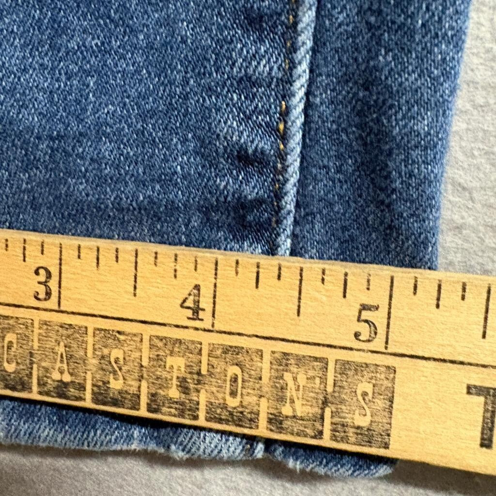 Levi's 721 High Rise Skinny Jeans Womens Size 31 Distressed Ripped Blue Denim